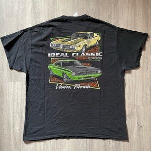 BLACK IDEAL CARS MUSCLE CAR T SHIRT SIZE XL